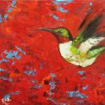 Bird 133 Hummingbird Original Oil Painting..